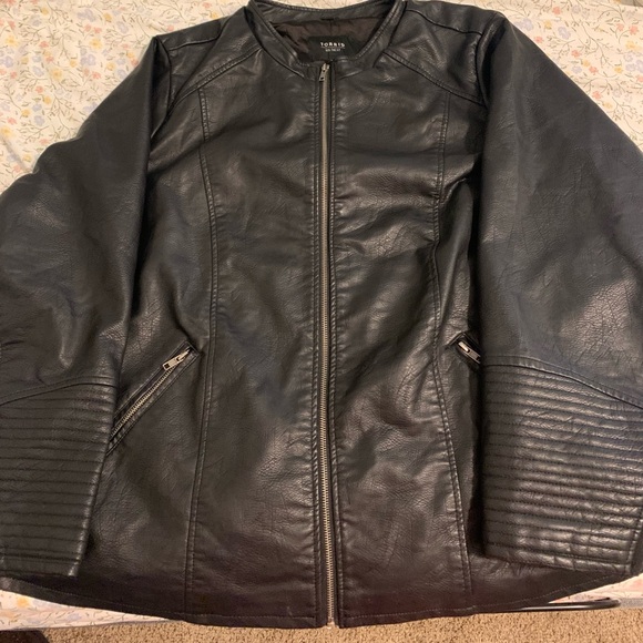 Torrid Black Faux Leather Jacket - Picture 1 of 5